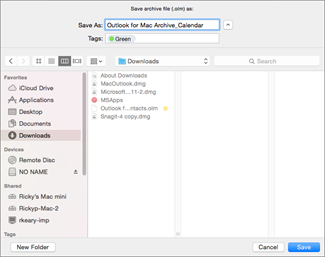 view archived email in outlook for mac
